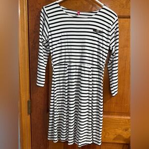 Black and White Striped Dress